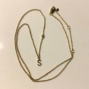 Gold ‘S’ necklace from Anthropologie